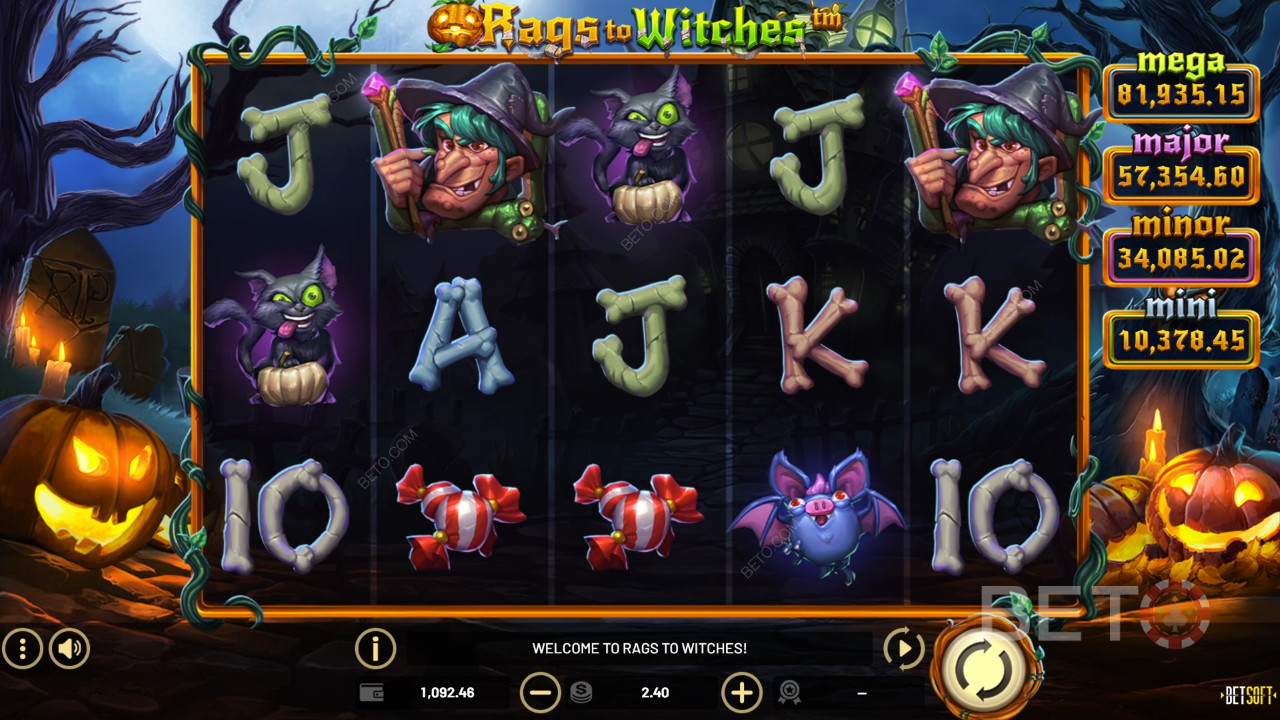 Обзор Rags to Witches от BETO Slots
