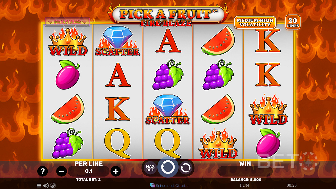 Pick A Fruit Fire Blaze Играть Бесплатно