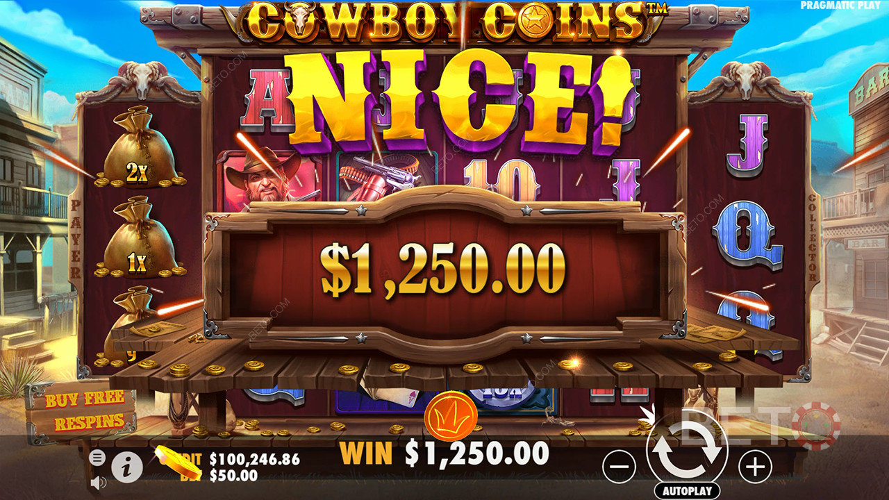 Выиграйте 30 000x вашу ставку в видеослоте Cowboy Coins!