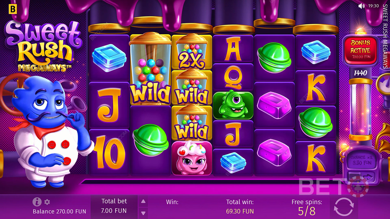 Обзор Sweet Rush Megaways от BETO Slots