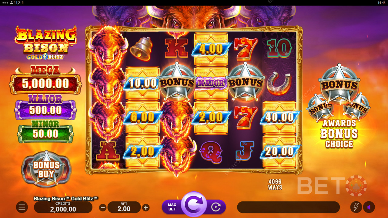 Blazing Bison Gold Blitz Review by BETO Slots