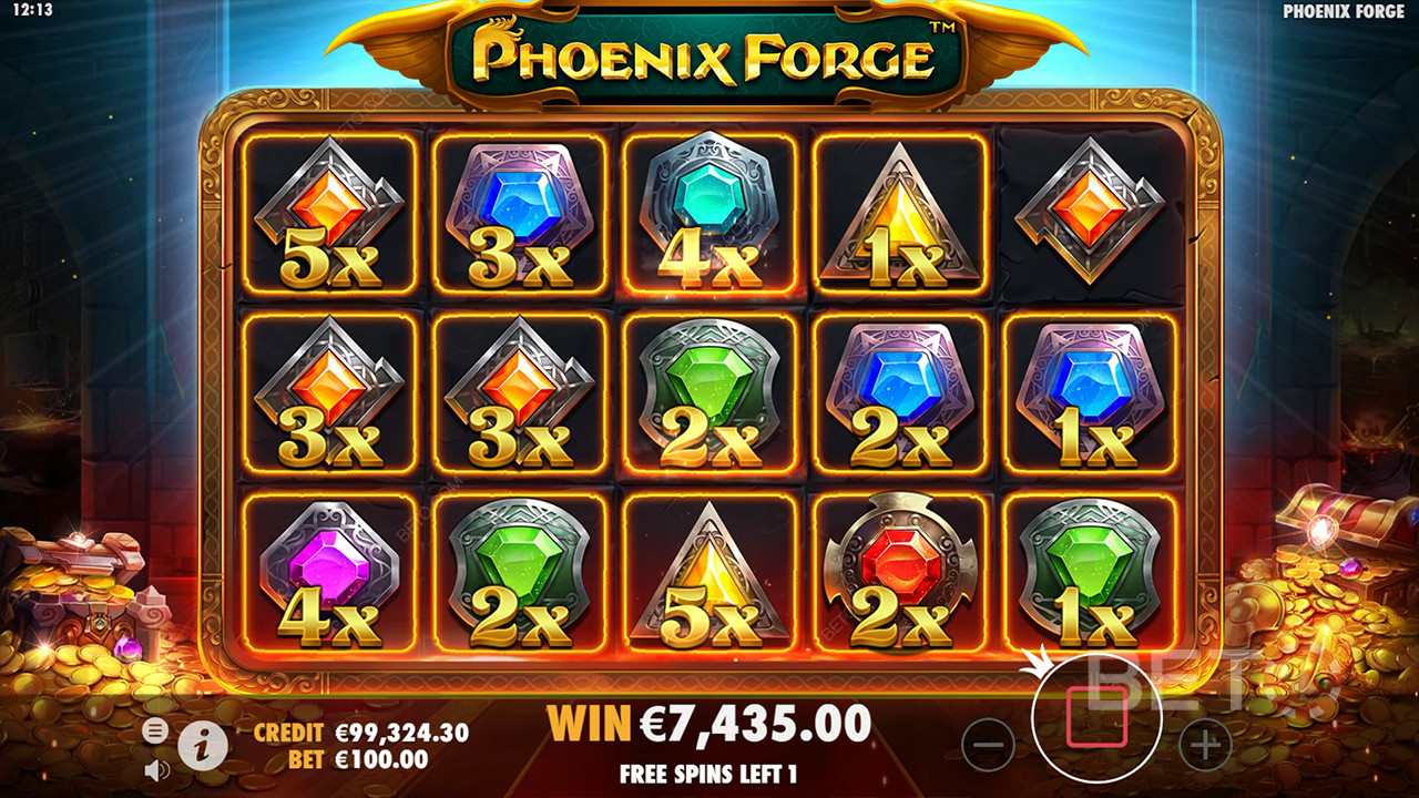 Бонусные функции, объясненные в Phoenix Forge by Pragmatic Play