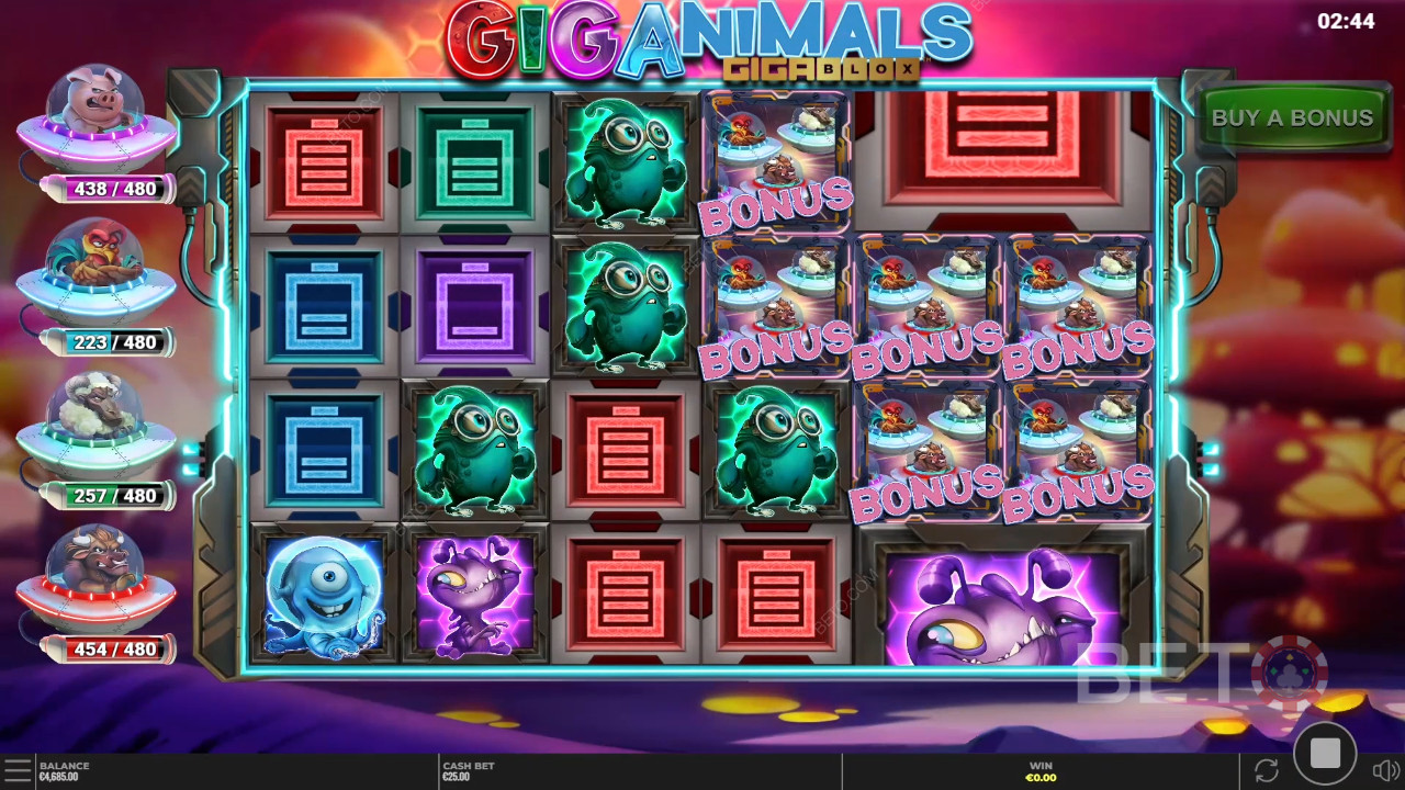 Обзор Giganimals Gigablox от BETO Slots