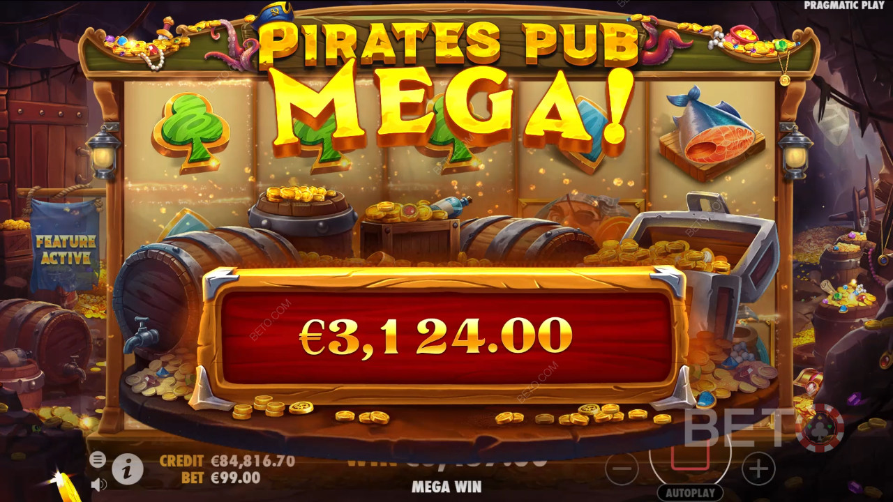 Выиграйте 5 000x вашу ставку в видеослоте Pirates Pub!