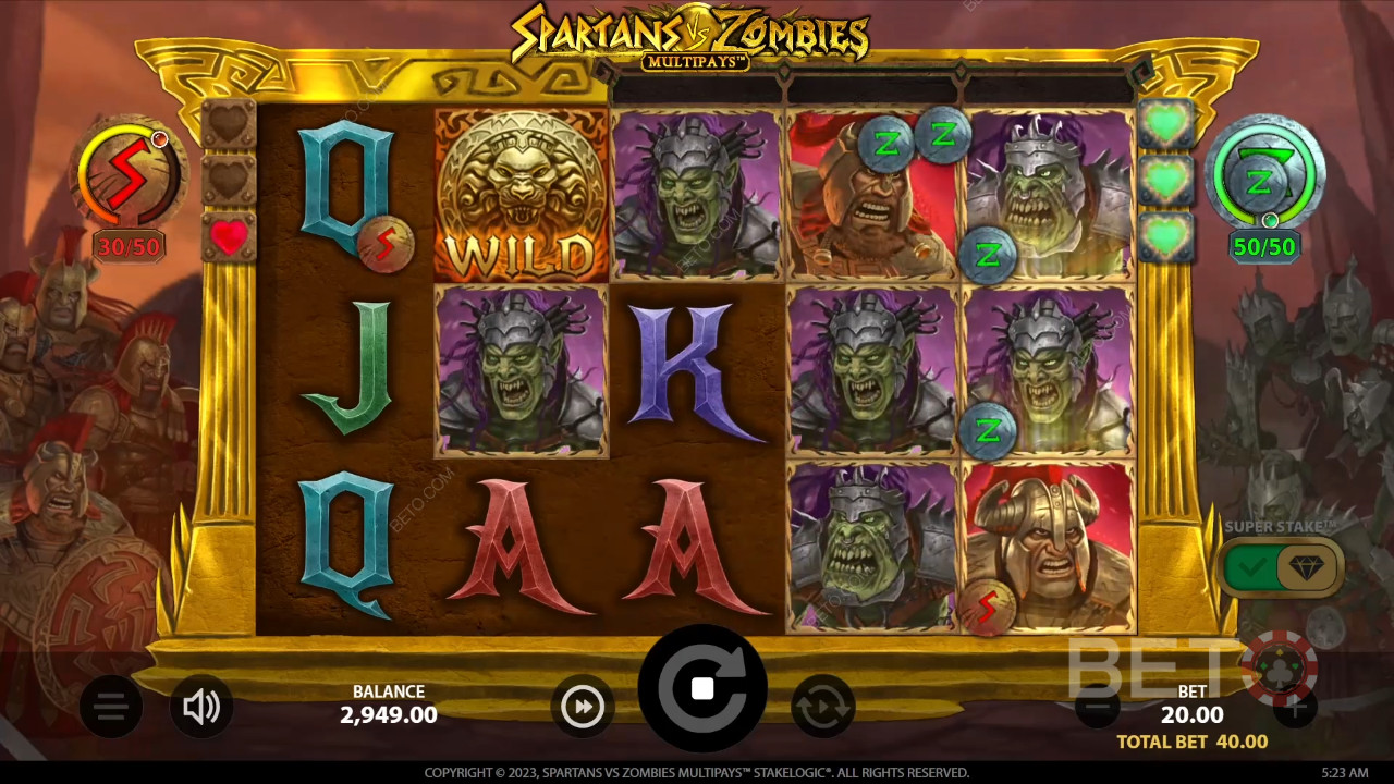 Spartans vs Zombies Review by BETO Slots
