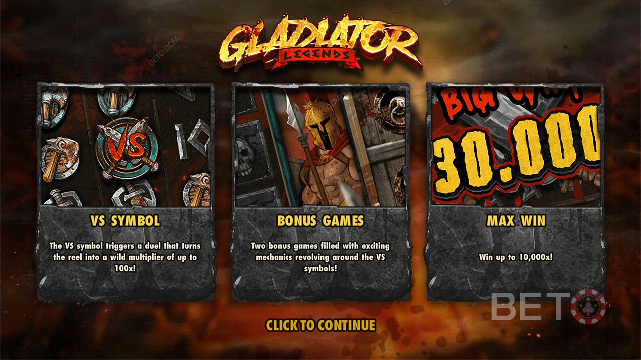 Выигрыш до 10 000x от вашей ставки в игровом автомате Gladiator Legends