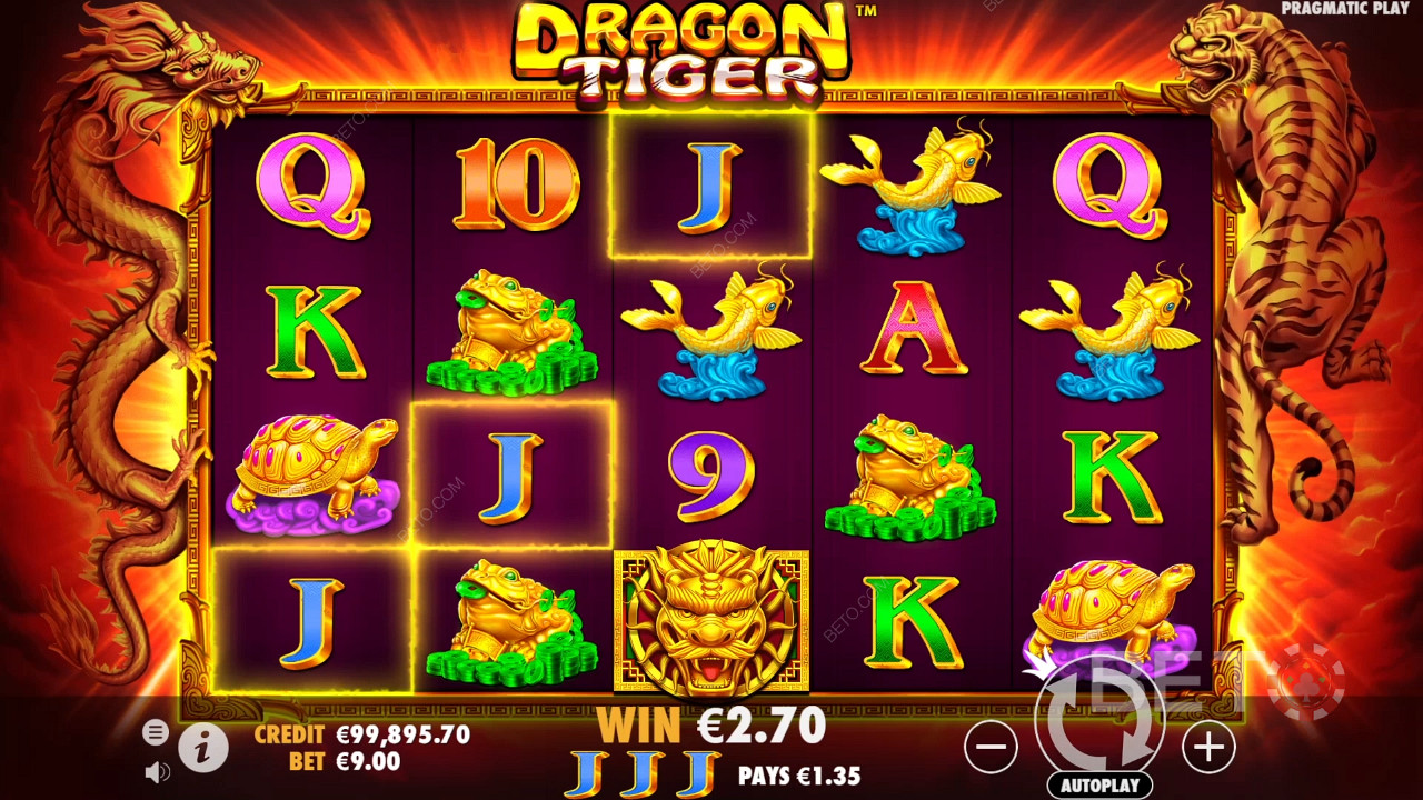 Наслаждайтесь 1024 способами выиграть в игровом автомате Dragon Tiger