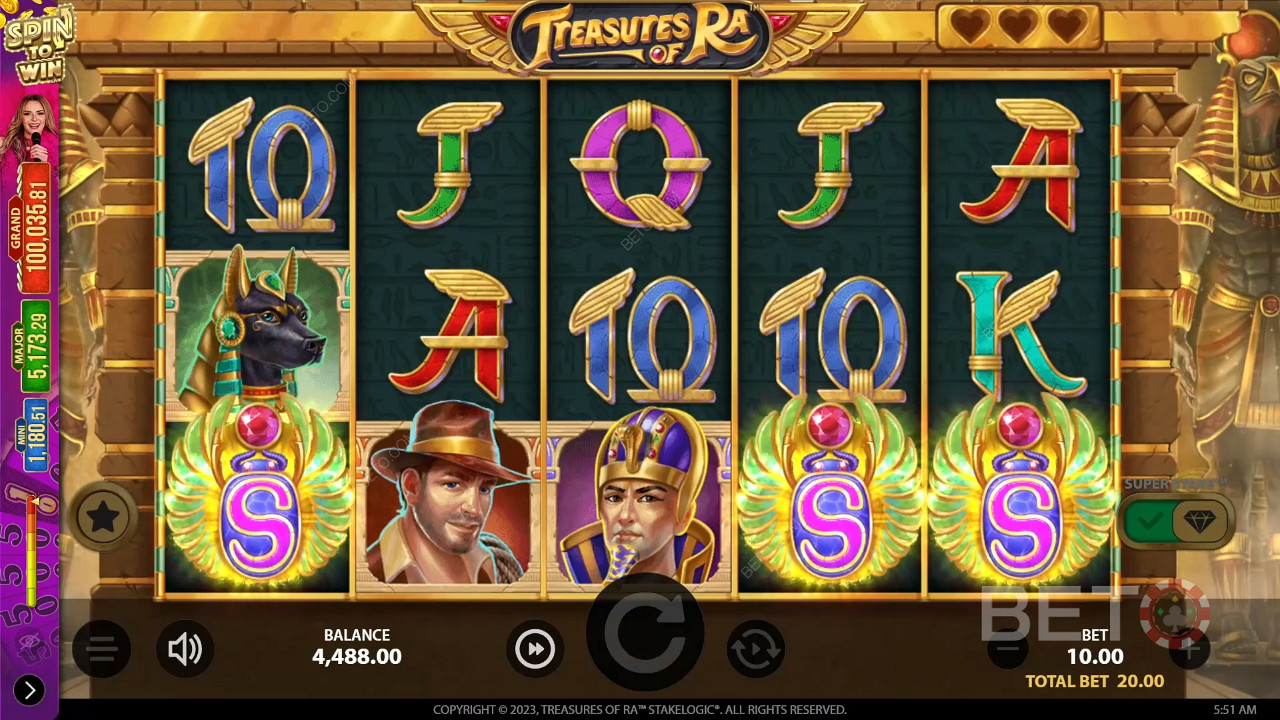 Treasures of Ra Играть Бесплатно