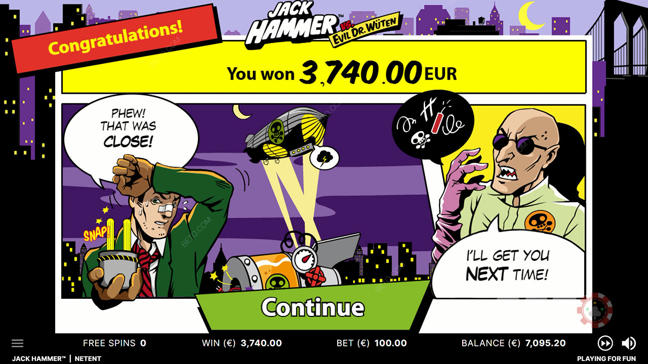 Наслаждайтесь крупными выигрышами и захватывающей историей в онлайн слоте Jack Hammer