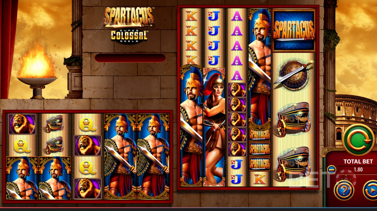 WMS (Williams Interactive) - Spartacus Super Colossal Reels - Присоединяйтесь к восстанию рабов против их римского правителя