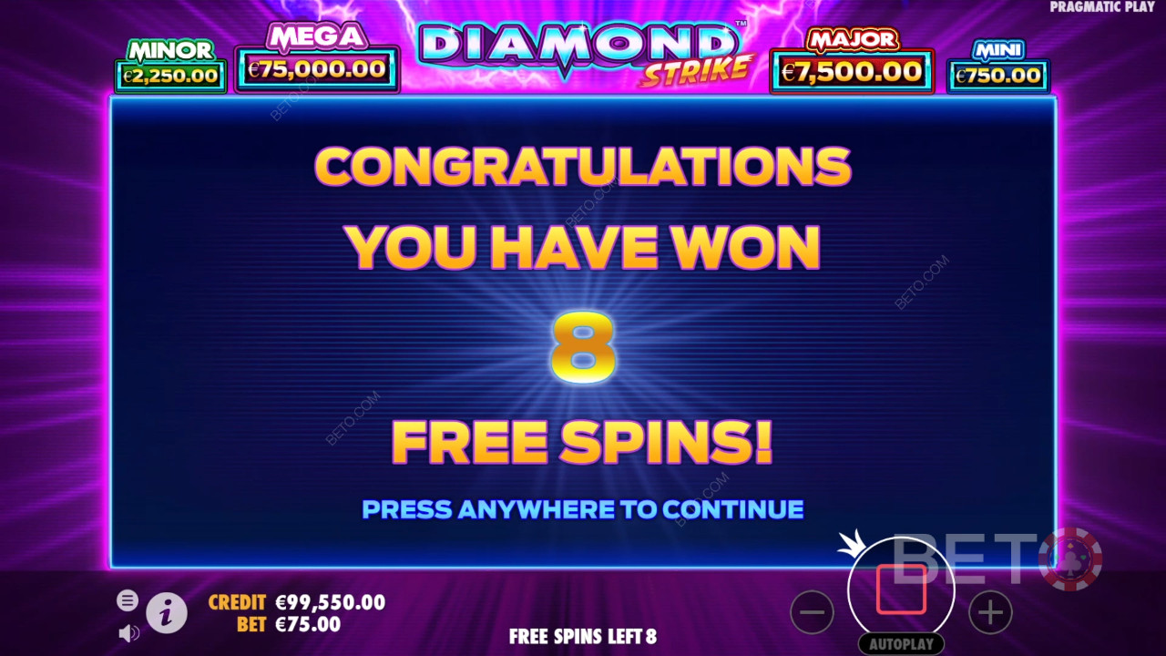 Выиграйте 1 000x вашу ставку в игровом автомате Diamond Strike!