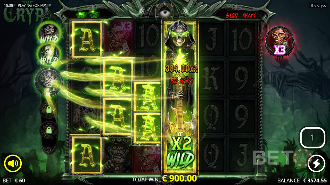 Выиграйте 27 000x вашу ставку в игровом автомате The Crypt!
