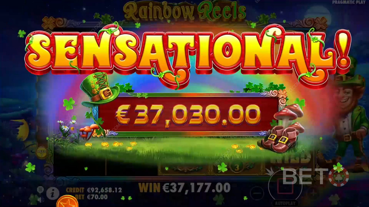 Выиграйте 5 000x вашу ставку в онлайн слоте Rainbow Reels!