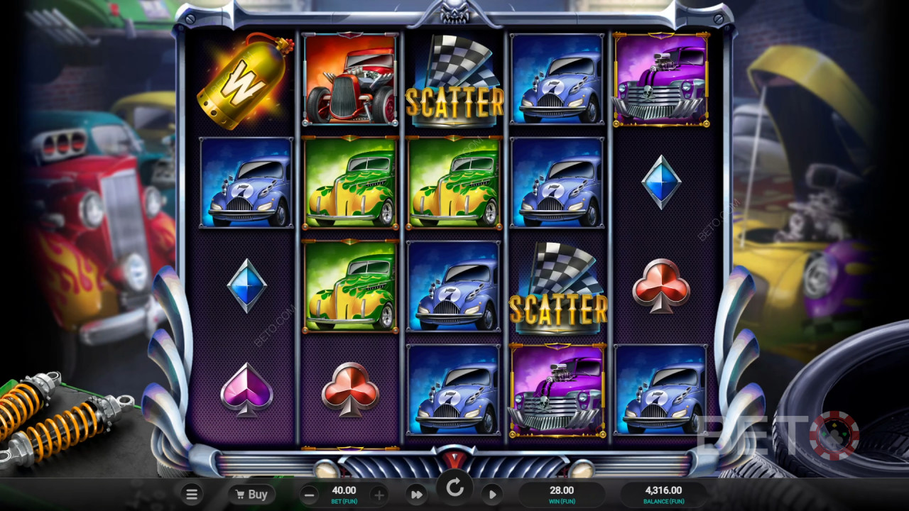 Обзор Hot Rod Racers от BETO Slots