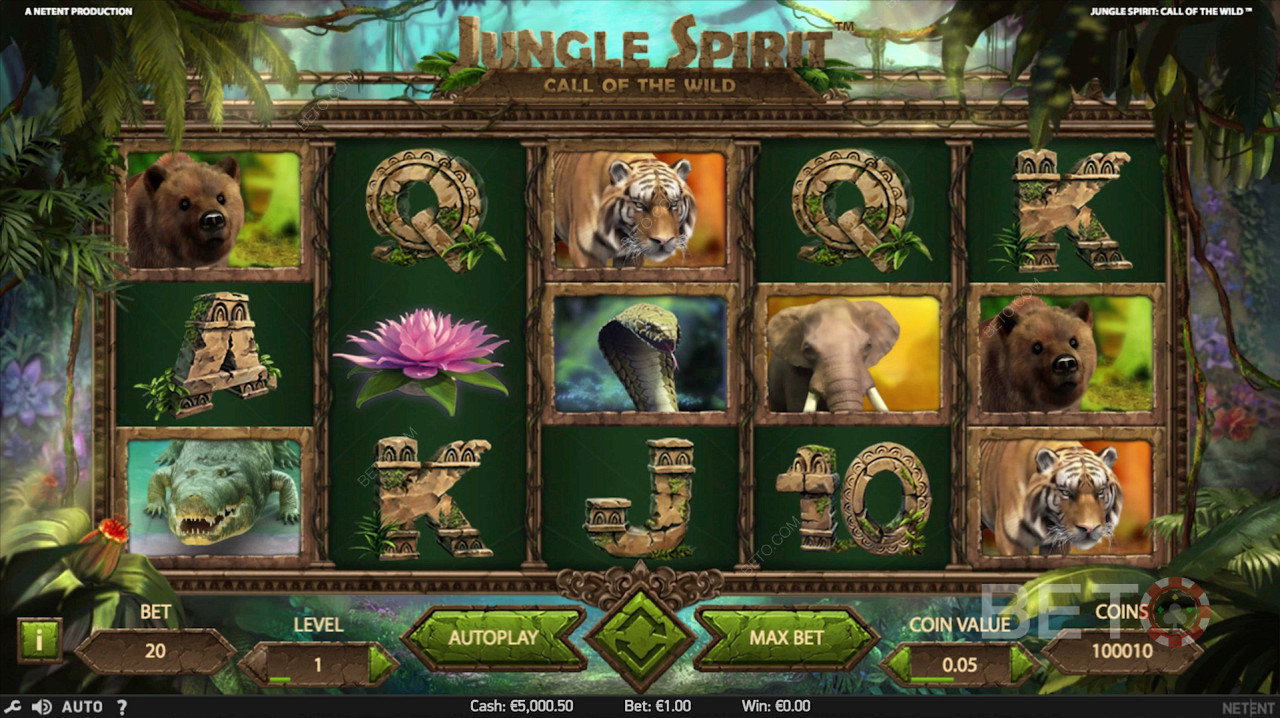 Jungle Spirit: Видеослот Call of the Wild