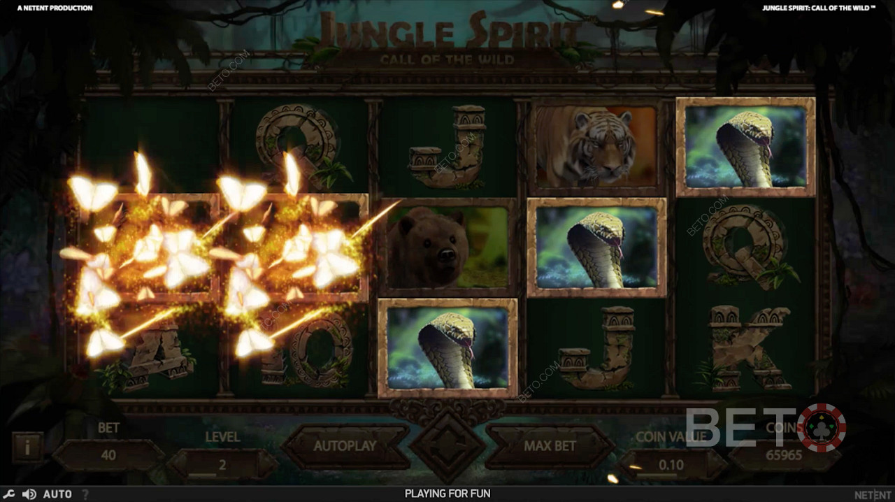 Butterfly Boost Feature в игре Jungle Spirit: Call of the Wild