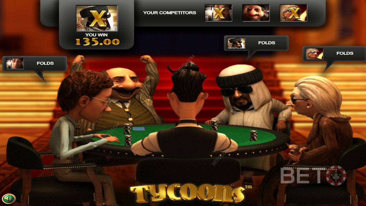Персонажи сыграют в покер, и вы сможете предсказать победителя, чтобы получить крупный выигрыш.