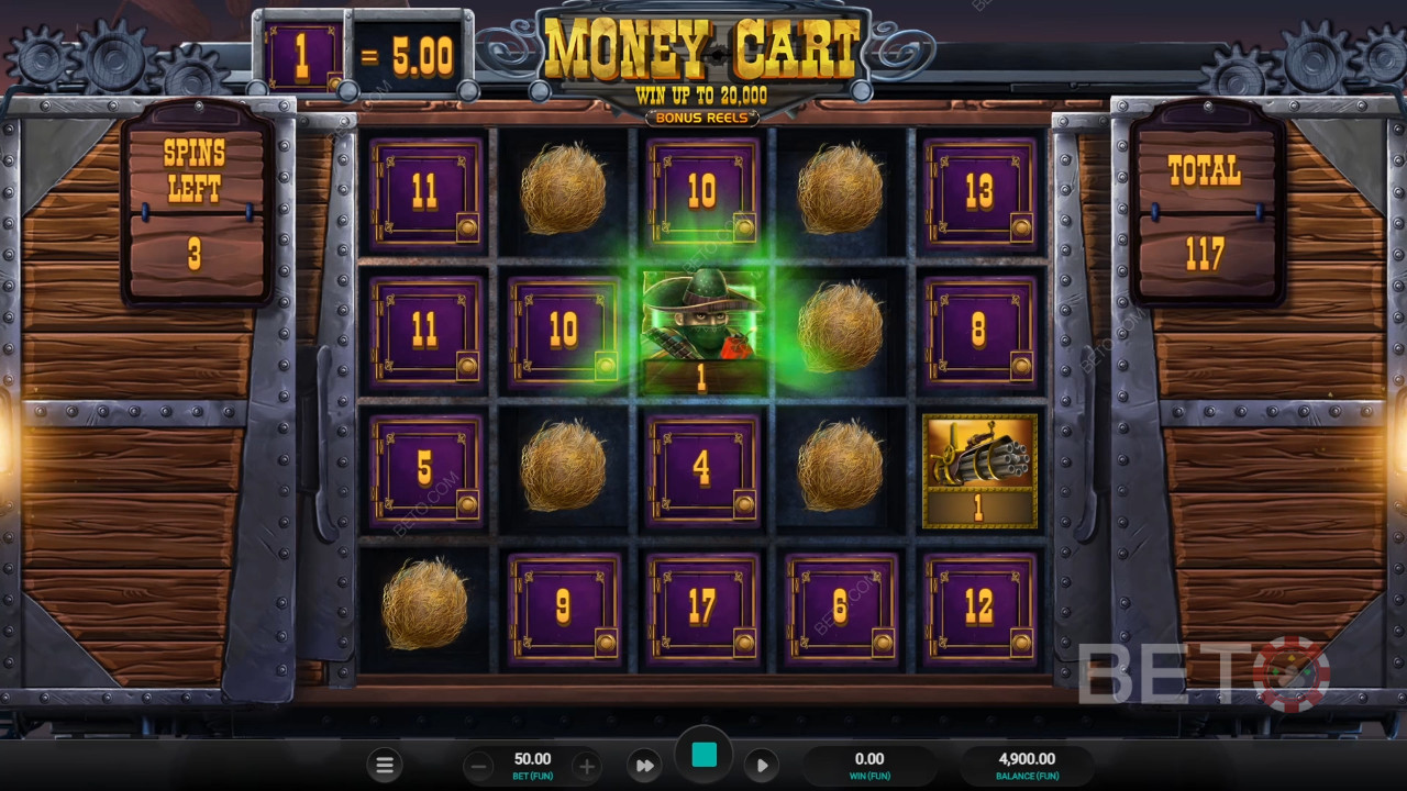 Обзор бонусных барабанов Money Cart от BETO Slots