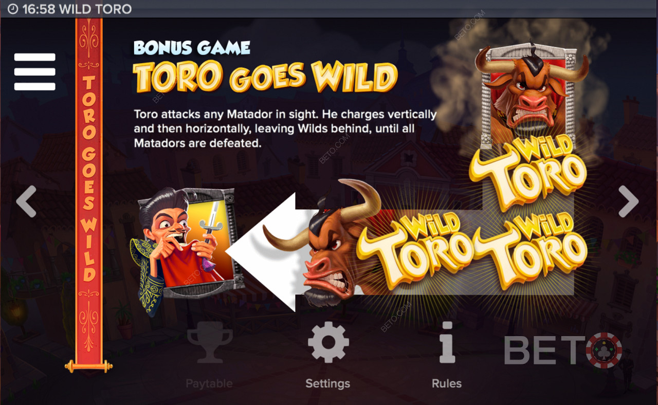Специальные возможности в слоте Wild Toro