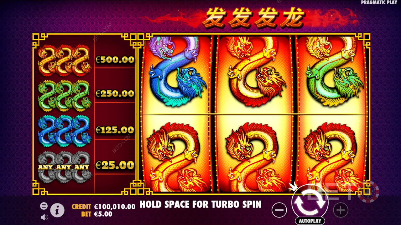 Выиграйте 100x вашу ставку в слоте 888 Dragons!