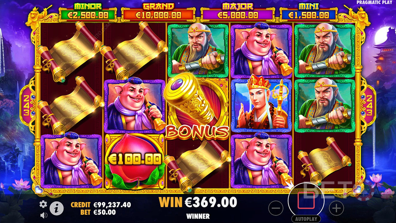 Выиграйте 6 080x вашу ставку в игровом автомате Monkey Warrior!