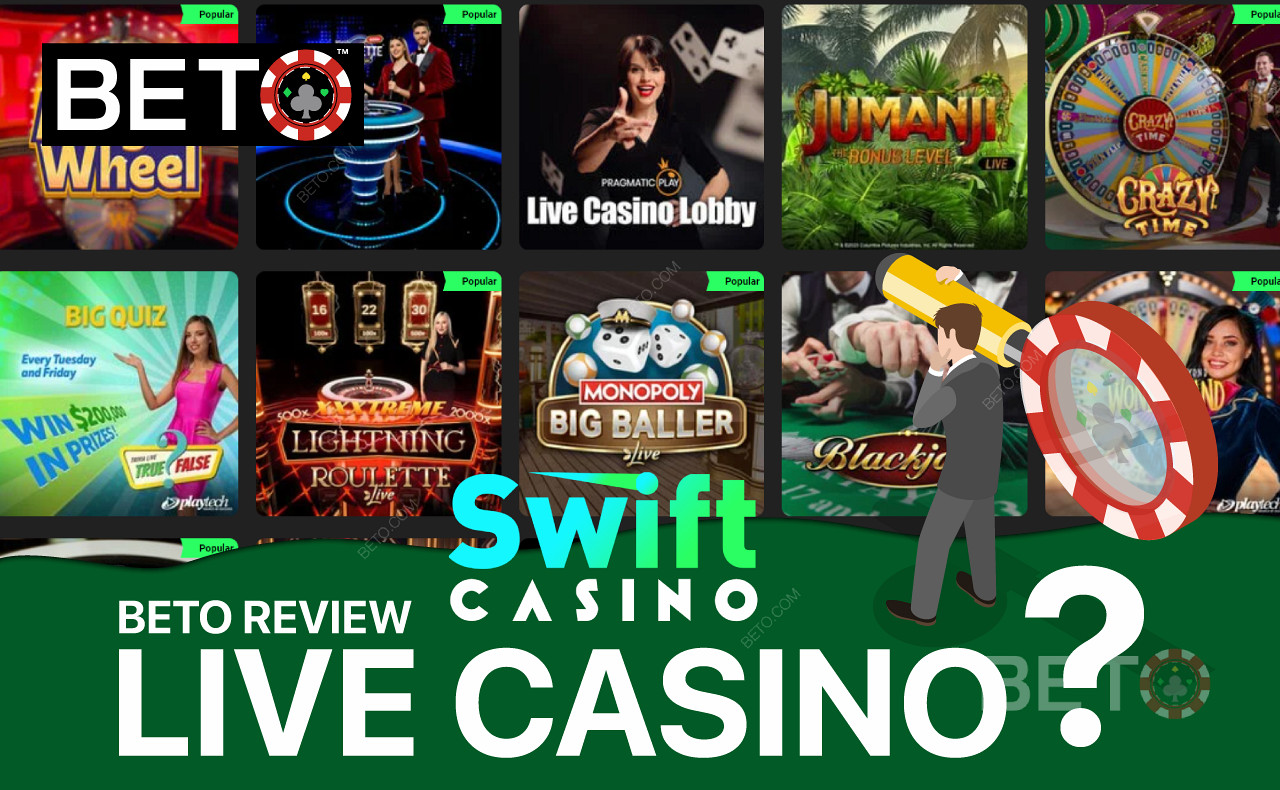 Swift Casino предлагает вам насладиться живыми играми в казино