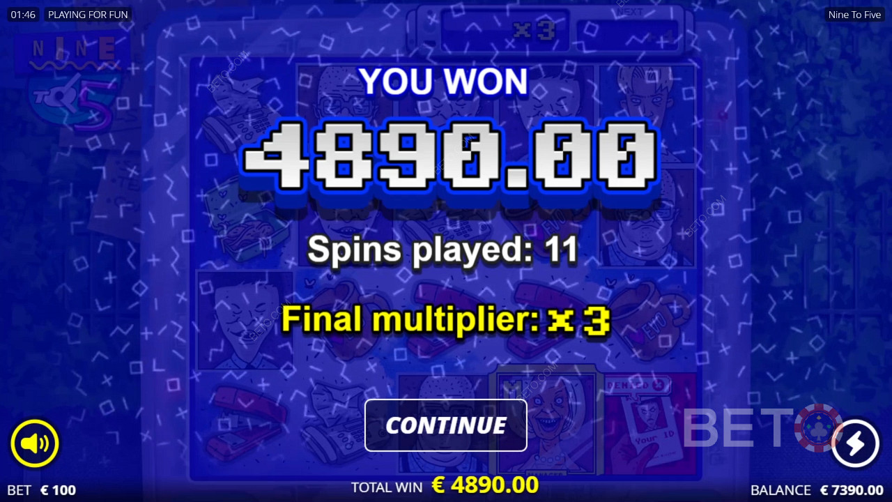Выиграйте 9 217 ваших ставок в видеослоте Nine To Five!