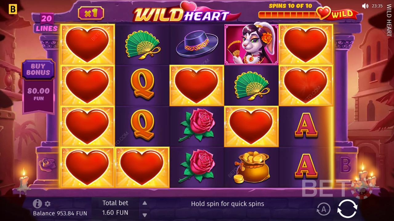 Обзор Wild Heart от BETO Slots