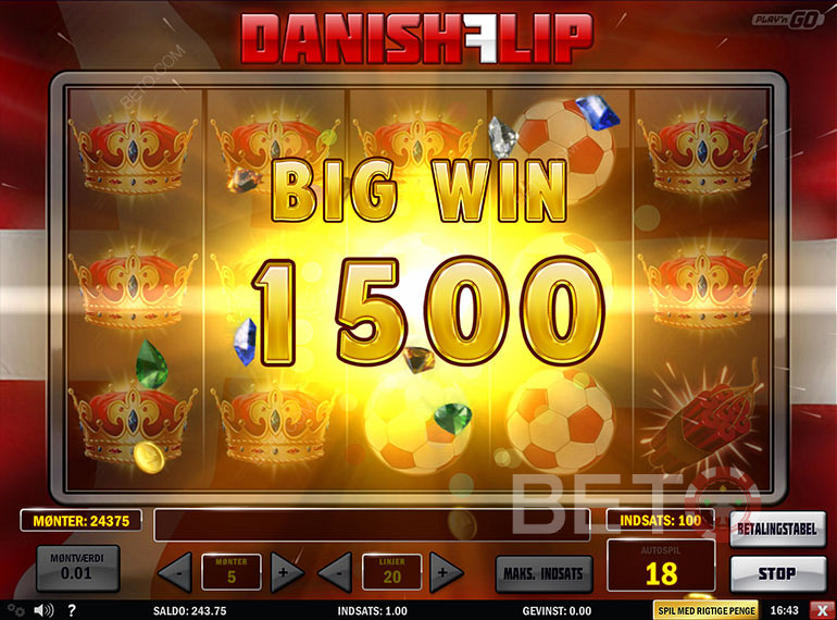 Выиграйте огромное количество монет в игре Danish Flip
