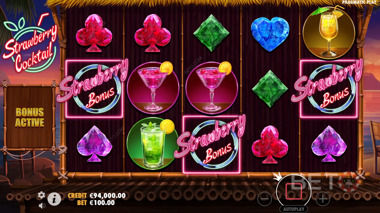 Клубничный коктейль Обзор от BETO Slots