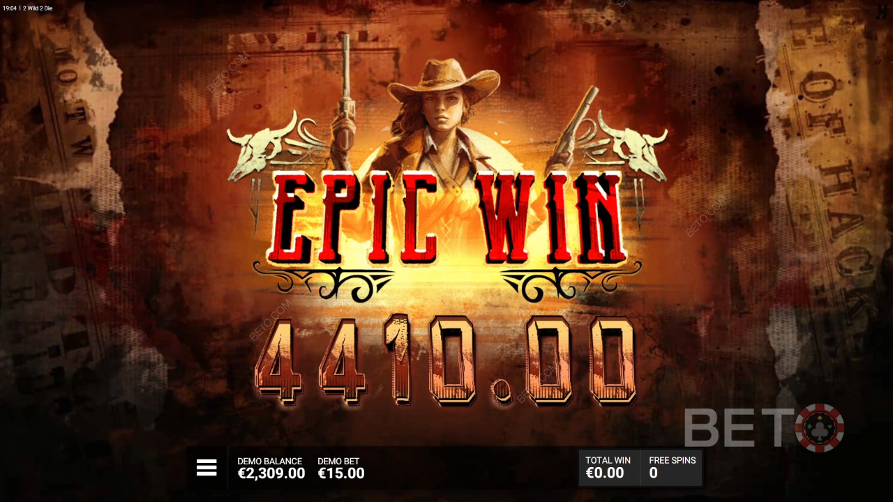 Выиграйте 15 000x вашу ставку в слоте 2 Wild 2 Die!