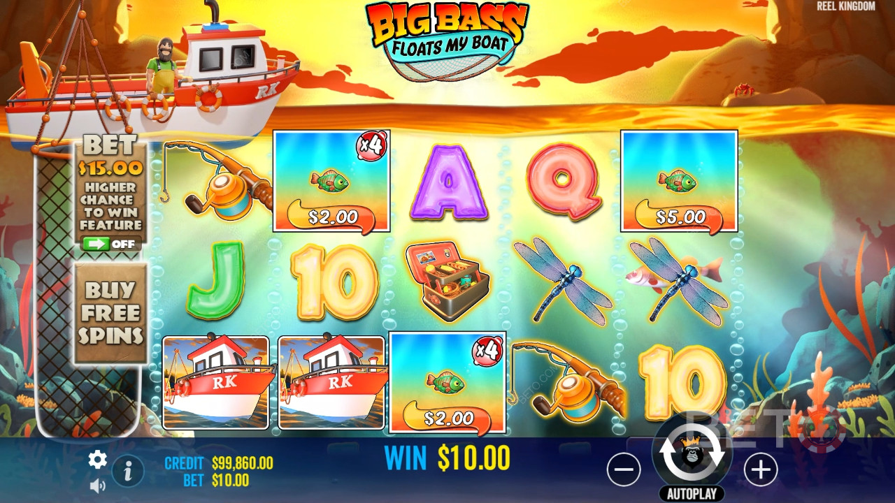 Выиграйте 5 000x вашу ставку в онлайн слоте Big Bass Floats My Boat!
