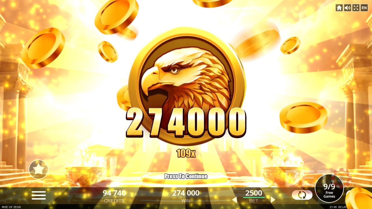 Выиграйте 10 000x вашу ставку в онлайн слоте Rise of Zeus!