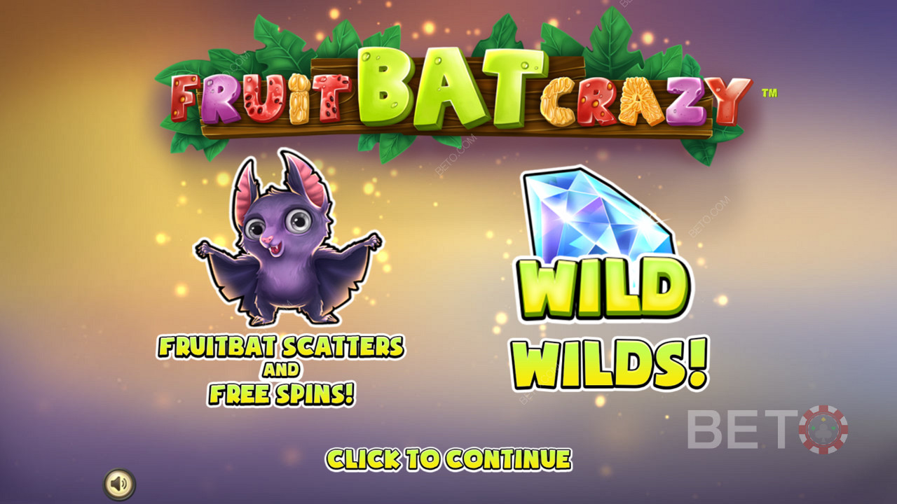 Вступительный экран игры Fruit Bat Crazy