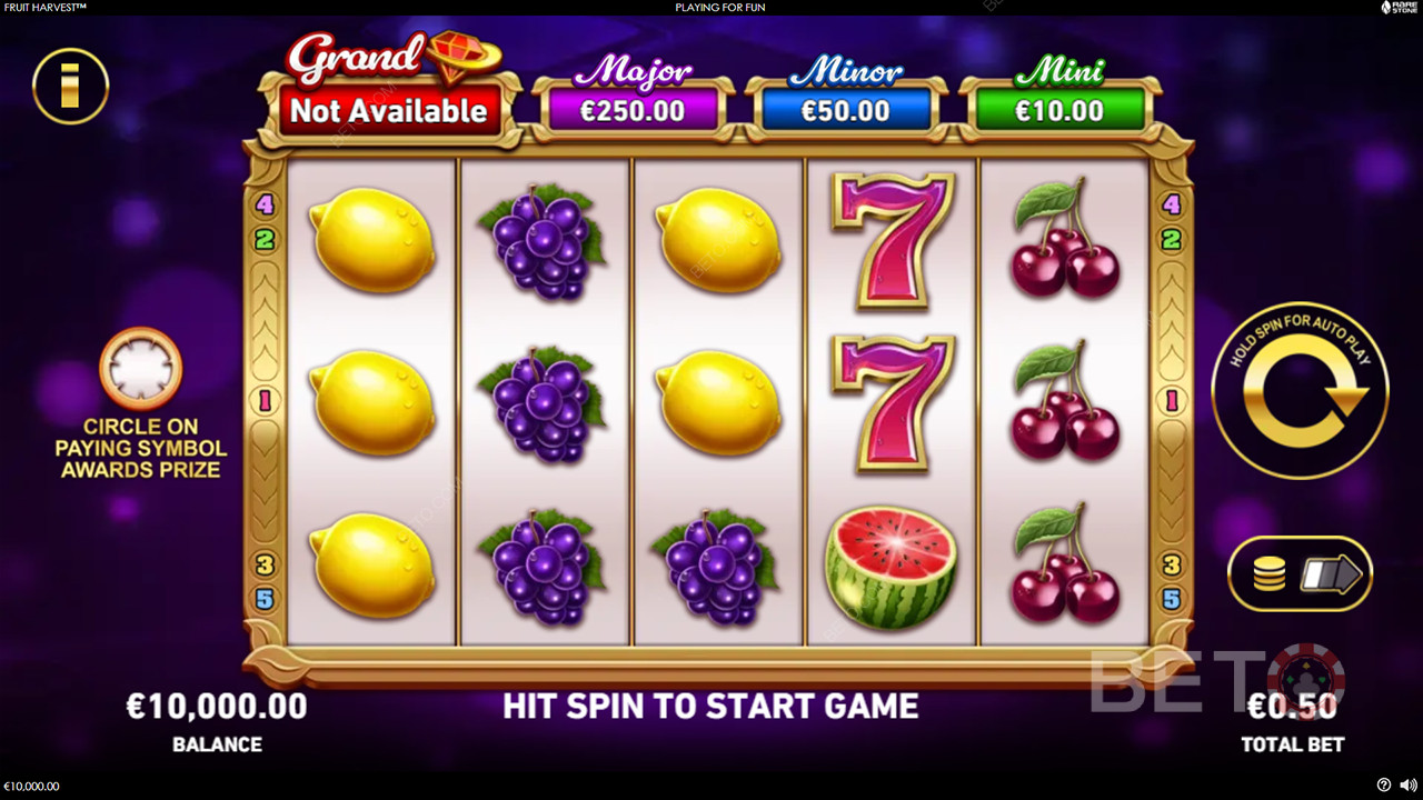 Выиграйте 1 250x вашу ставку в видеослоте Fruit Harvest!