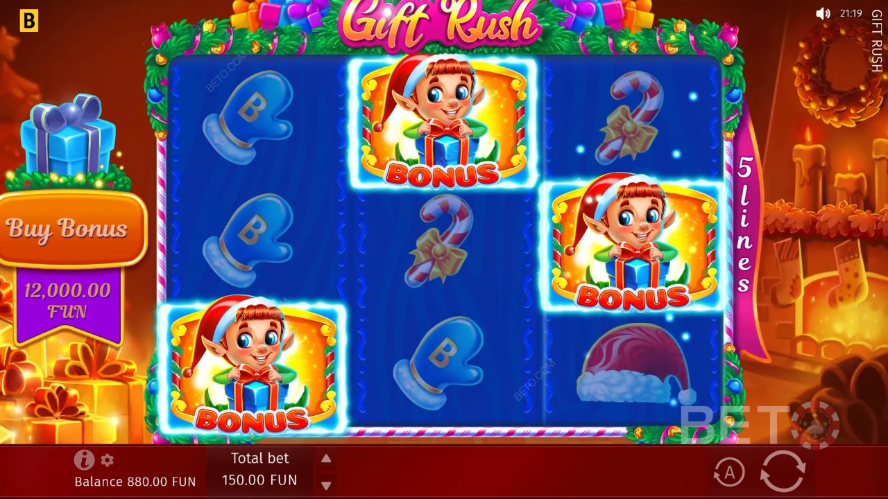 Обзор Gift Rush от BETO Slots