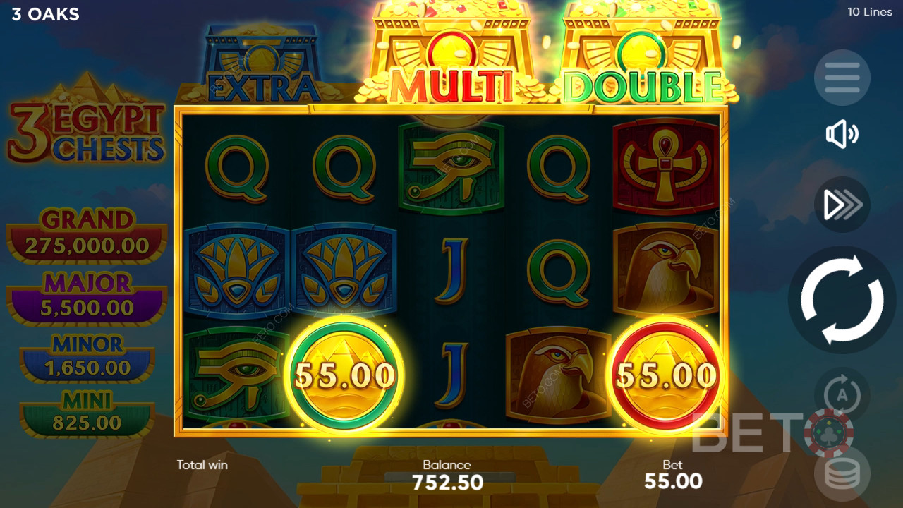 3 Egypt Chests Review by BETO Slots