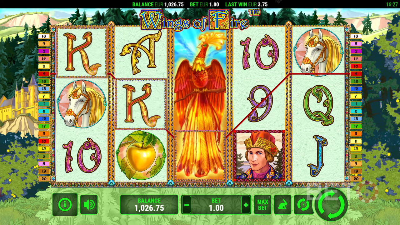 Выиграйте 2 000x вашу ставку в игровом автомате Wings of Fire!