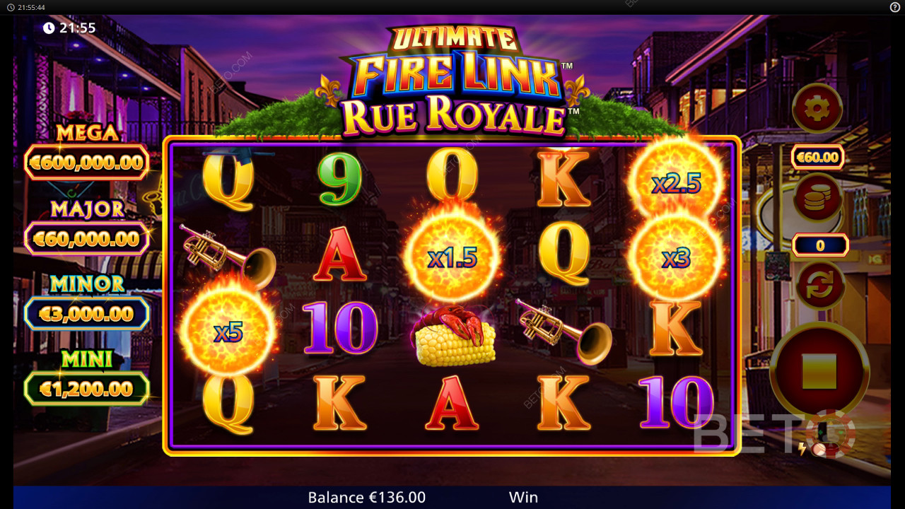 Обзор Ultimate Fire Link Rue Royale от BETO Slots