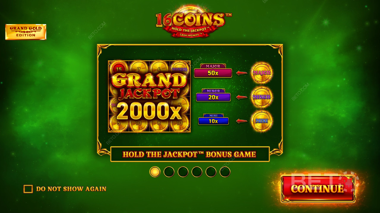 Выиграйте 2 000x вашу ставку в слоте 16 Coins Grand Gold Edition онлайн!