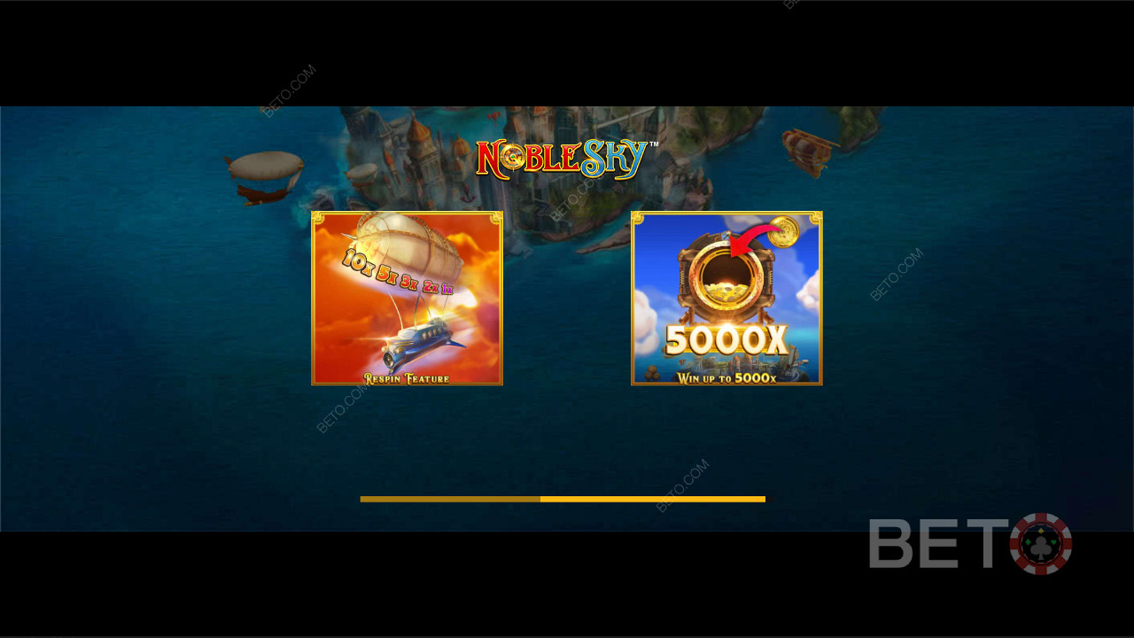 Получите максимальный выигрыш в размере 5 000x в игровом автомате Noble Sky