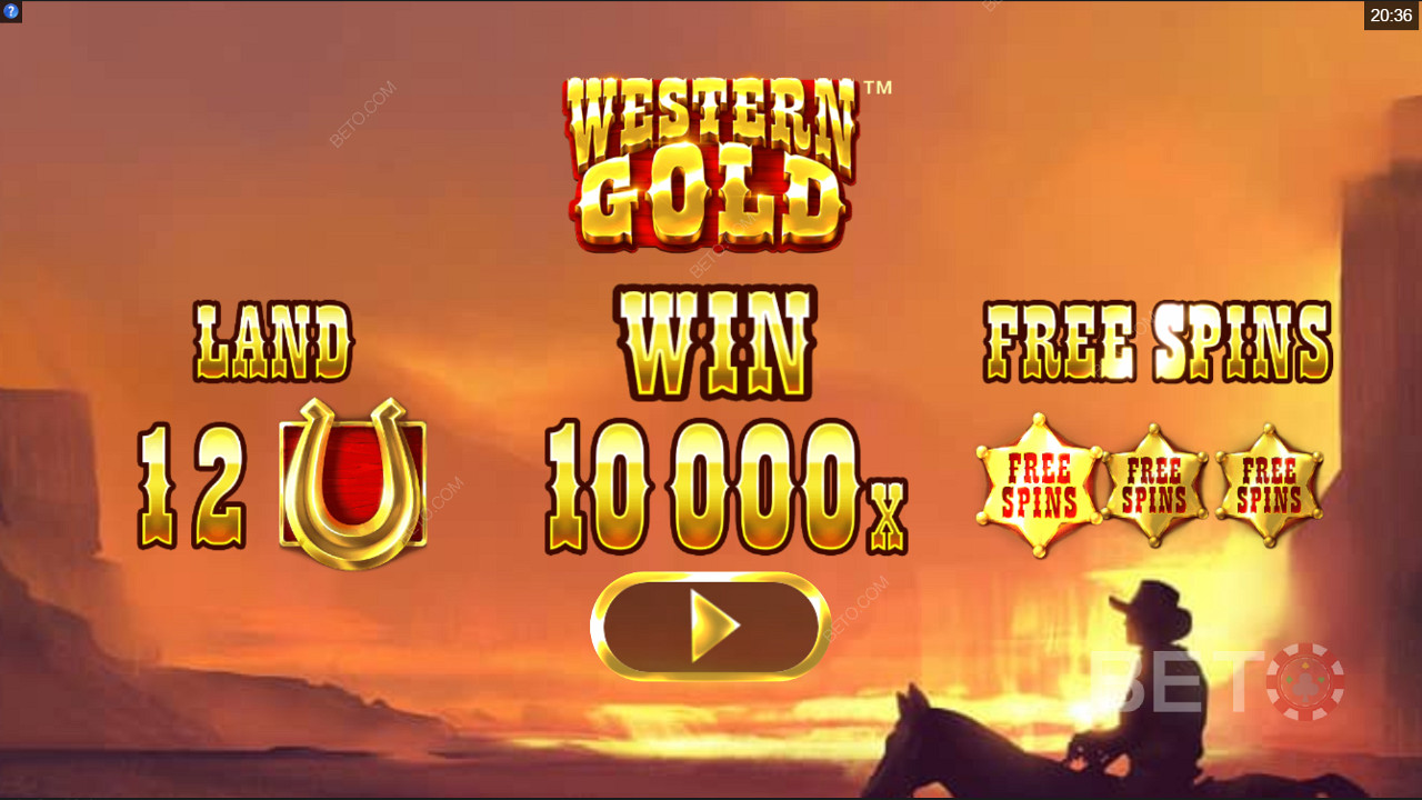 Вступительный экран игры Western Gold