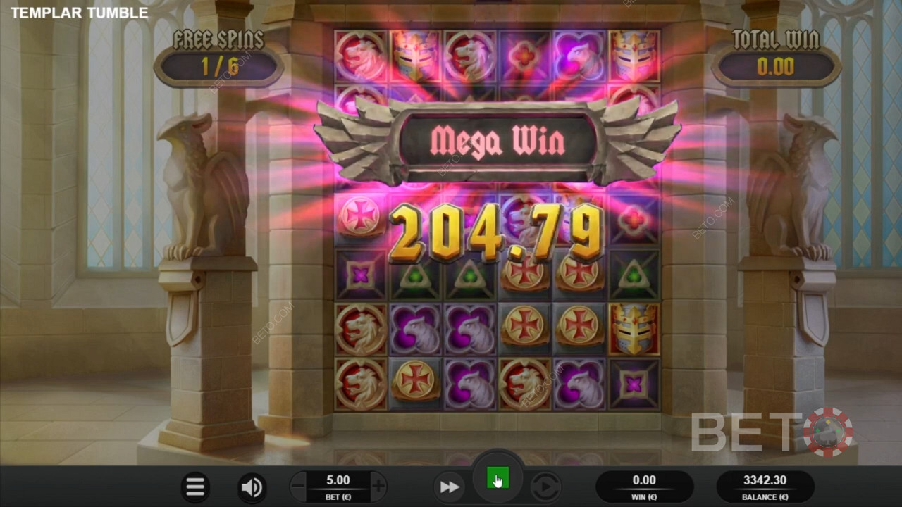 Мега выигрыши в игровом автомате Templar Tumble