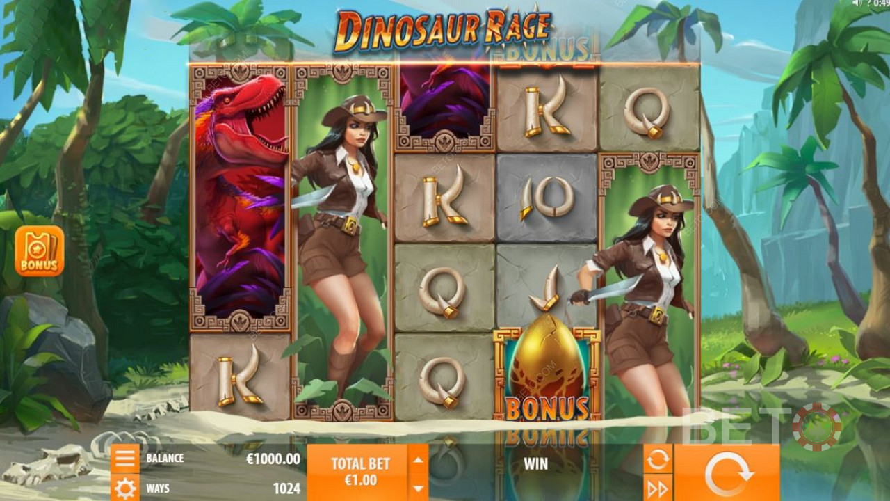 Структура сетки 5x4 в игре Dinosaur Rage