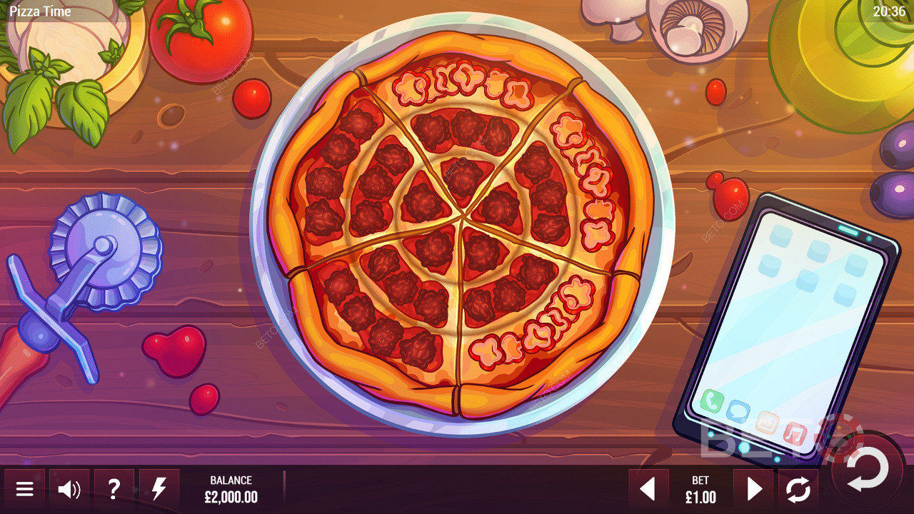 Круговая игровая сетка Pizza Time
