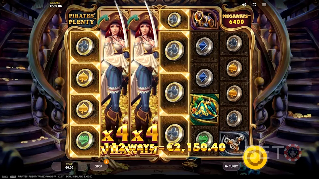 Геймплей онлайн слота Pirates