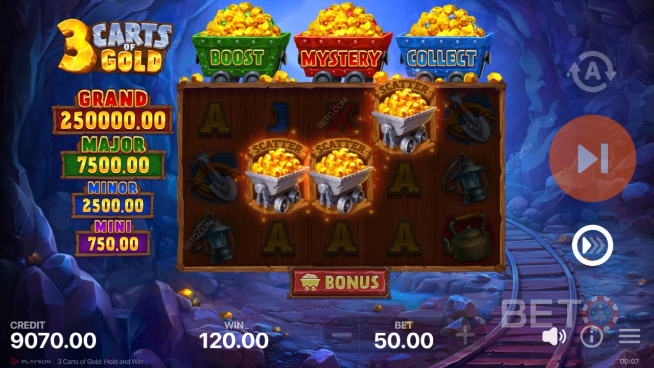 3 Carts of Gold: Hold and Win Играть Бесплатно