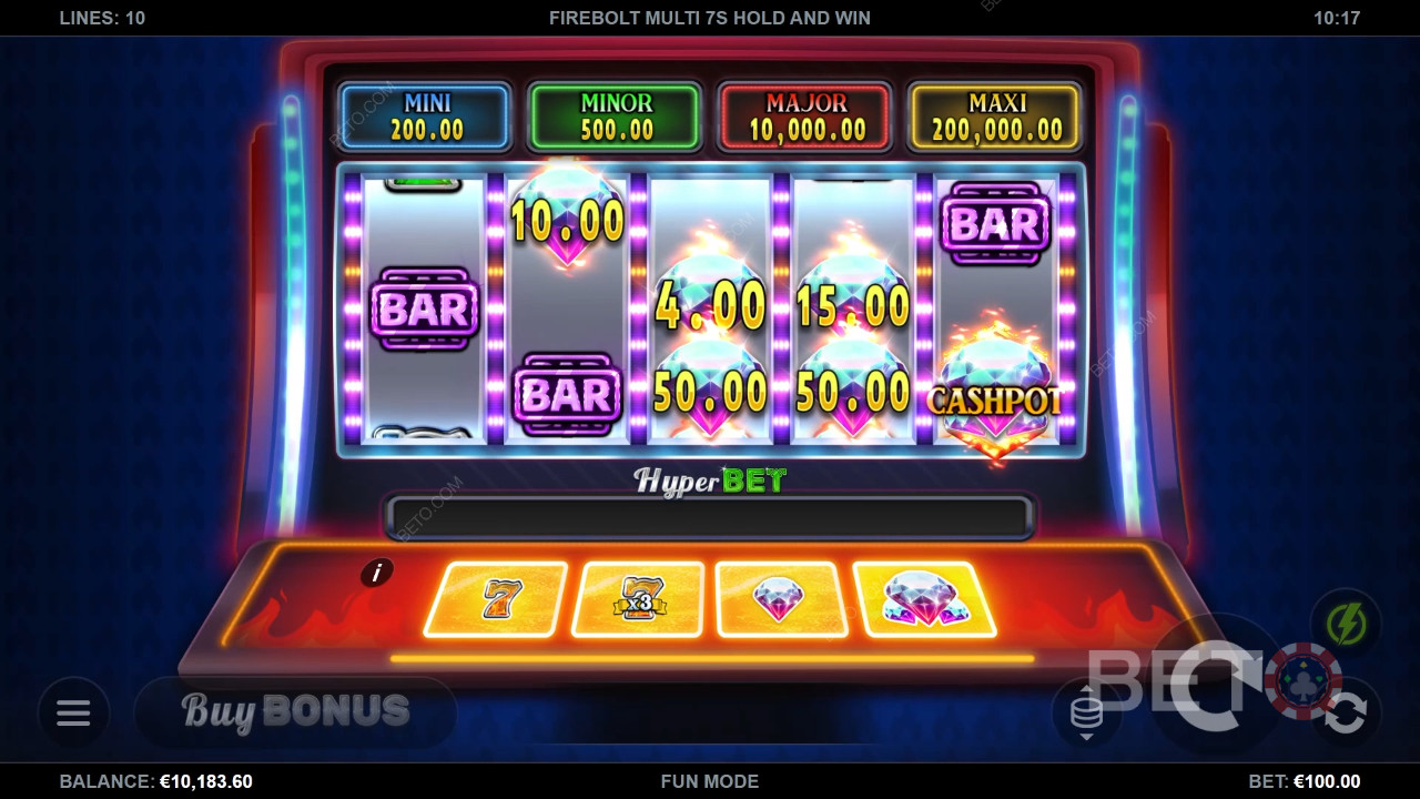 Firebolt Multi 7s Hold and Win Играть Бесплатно