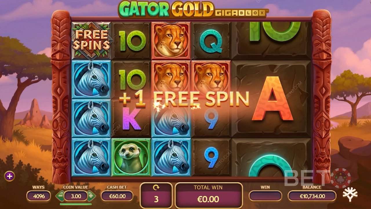 Выиграйте бесплатные спины в Gator Gold Gigablox