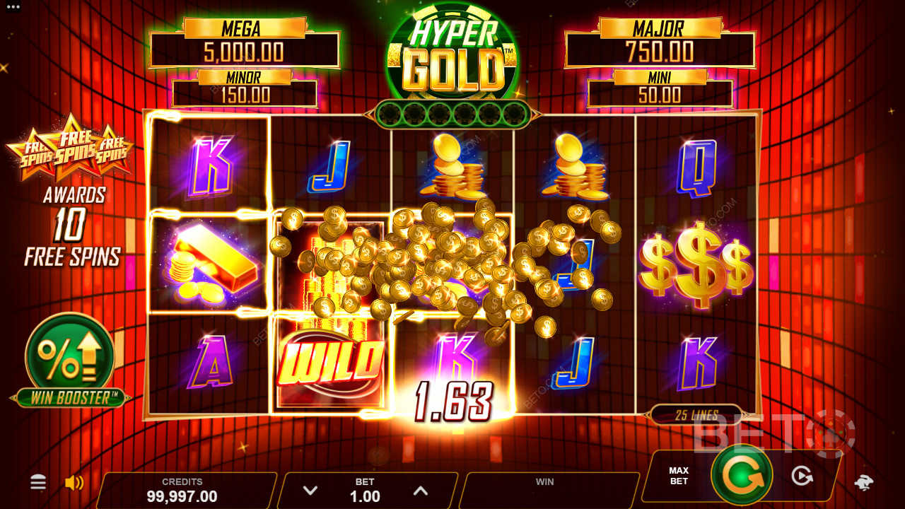 Вы можете выиграть до 12 500 раз больше вашей ставки в игре Hyper Gold